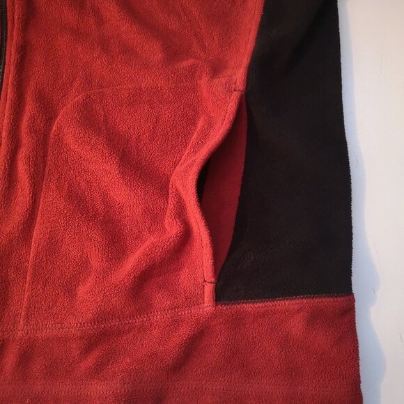Greg Norman for Tasso Ella Men's Size Large Black & Red Full Zip Fleece Vest - Picture 5 of 10